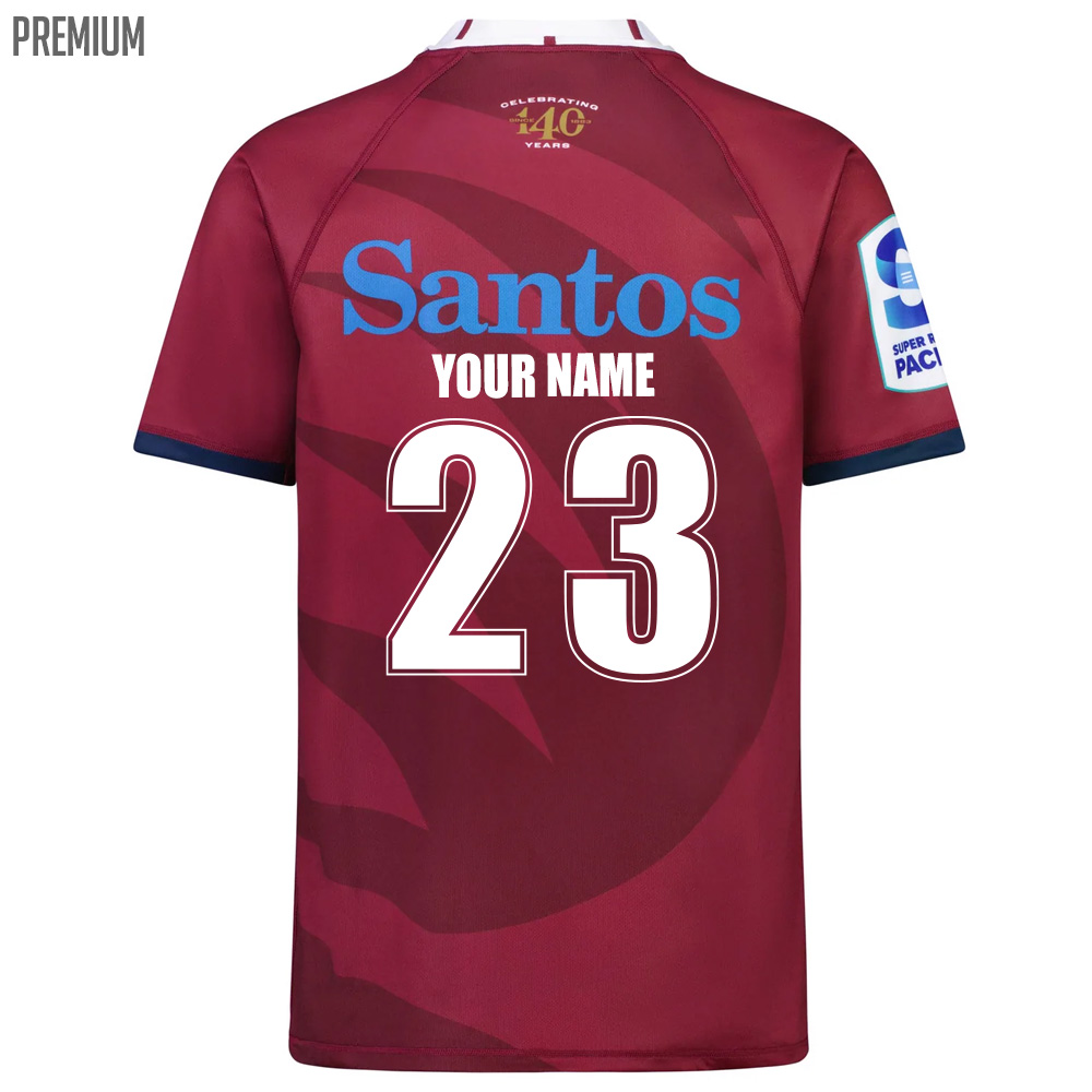 2023 Queensland Reds Mens Retro Jersey  Queensland Reds Rugby Official  Apparel