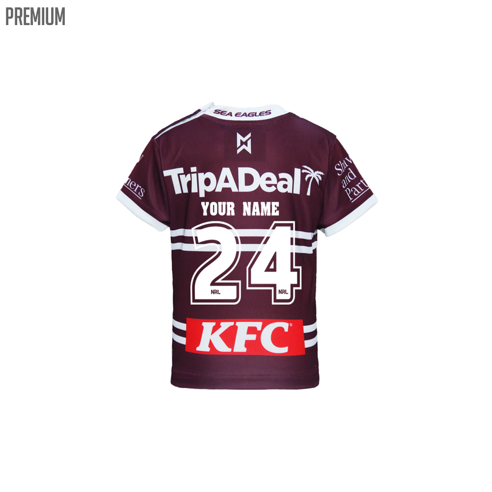 Buy 2024 Manly Sea Eagles NRL Home Jersey Toddler Aussie Kit